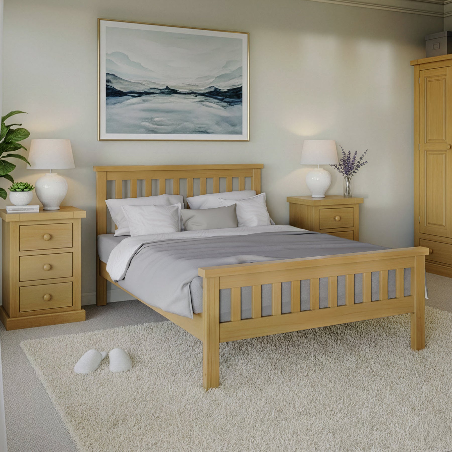Chiswick Pine Bed Frame King from Roseland Furniture