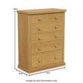 Chiswick Pine Large 2 Over 4 Drawer Chest from Roseland Furniture