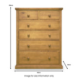Chiswick Pine Large 2 Over 4 Drawer Chest from Roseland Furniture