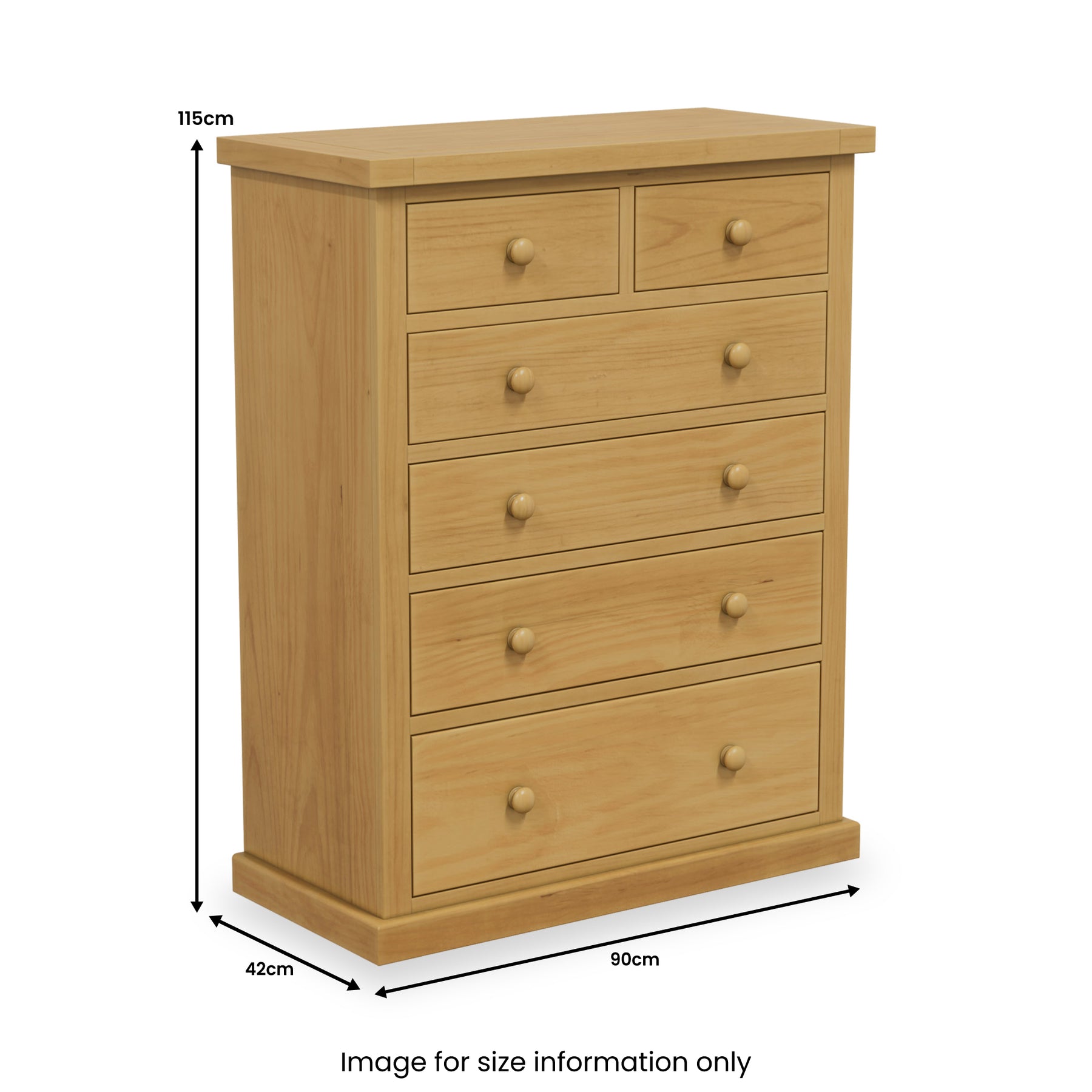 Chiswick Pine Large 2 Over 4 Drawer Chest from Roseland Furniture