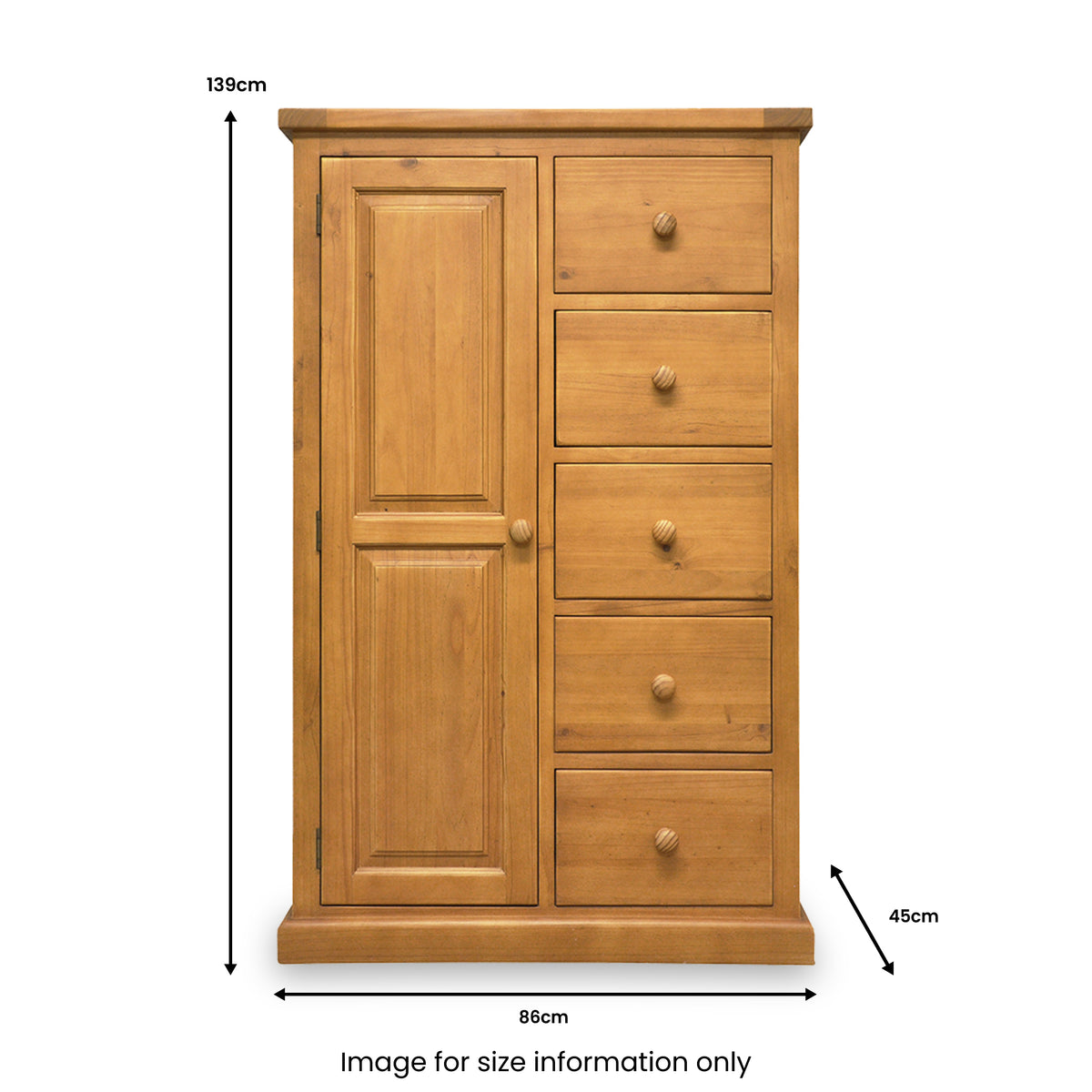 Chiswick Pine Combination Wardrobe from Roseland Furniture