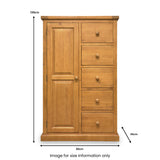 Chiswick Pine Combination Wardrobe from Roseland Furniture