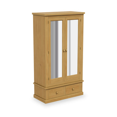 Chiswick Pine Double Wardrobe with Mirror