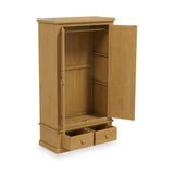 Chiswick Pine Double Wardrobe w Mirror from Roseland Furniture