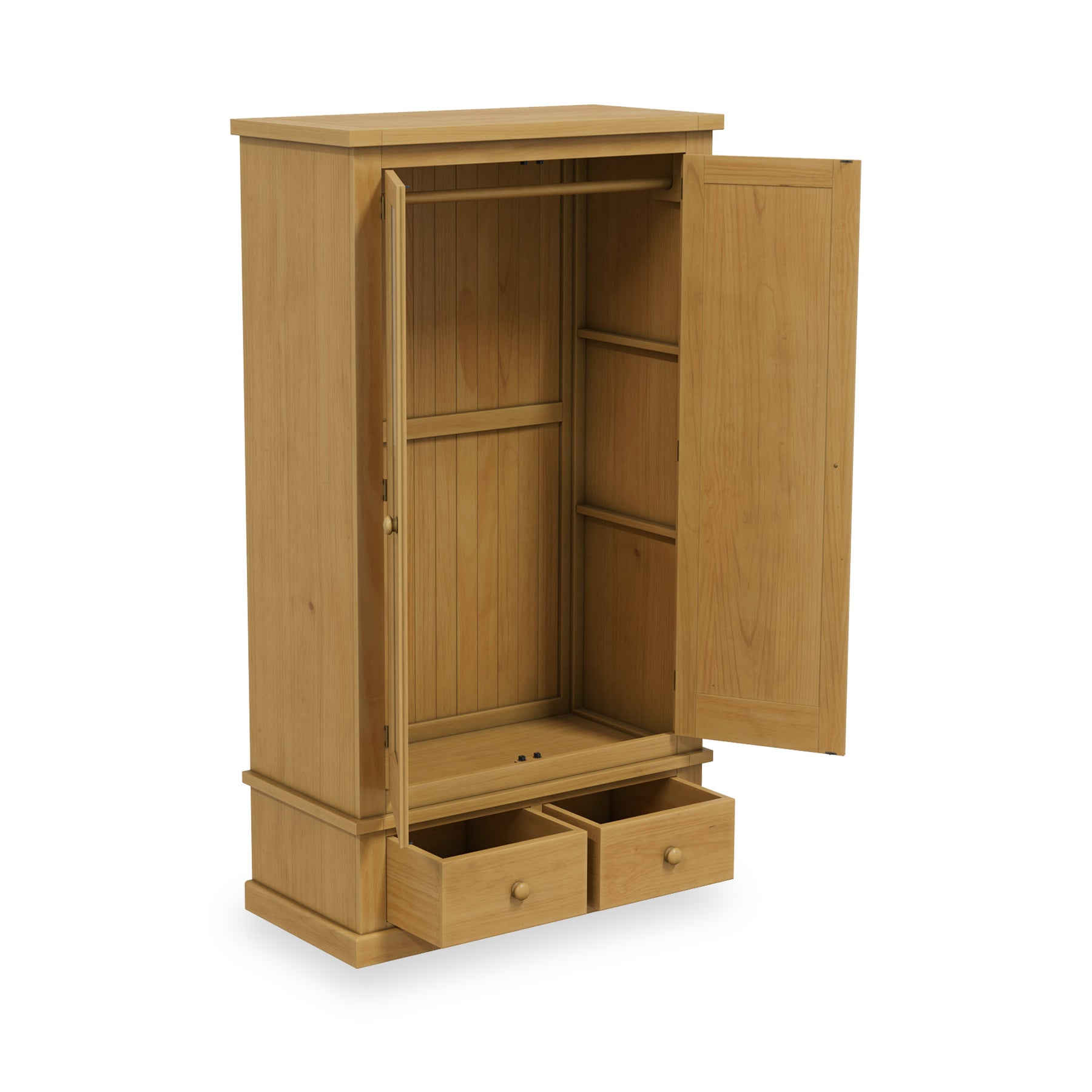 Chiswick Pine Double Wardrobe w Mirror from Roseland Furniture