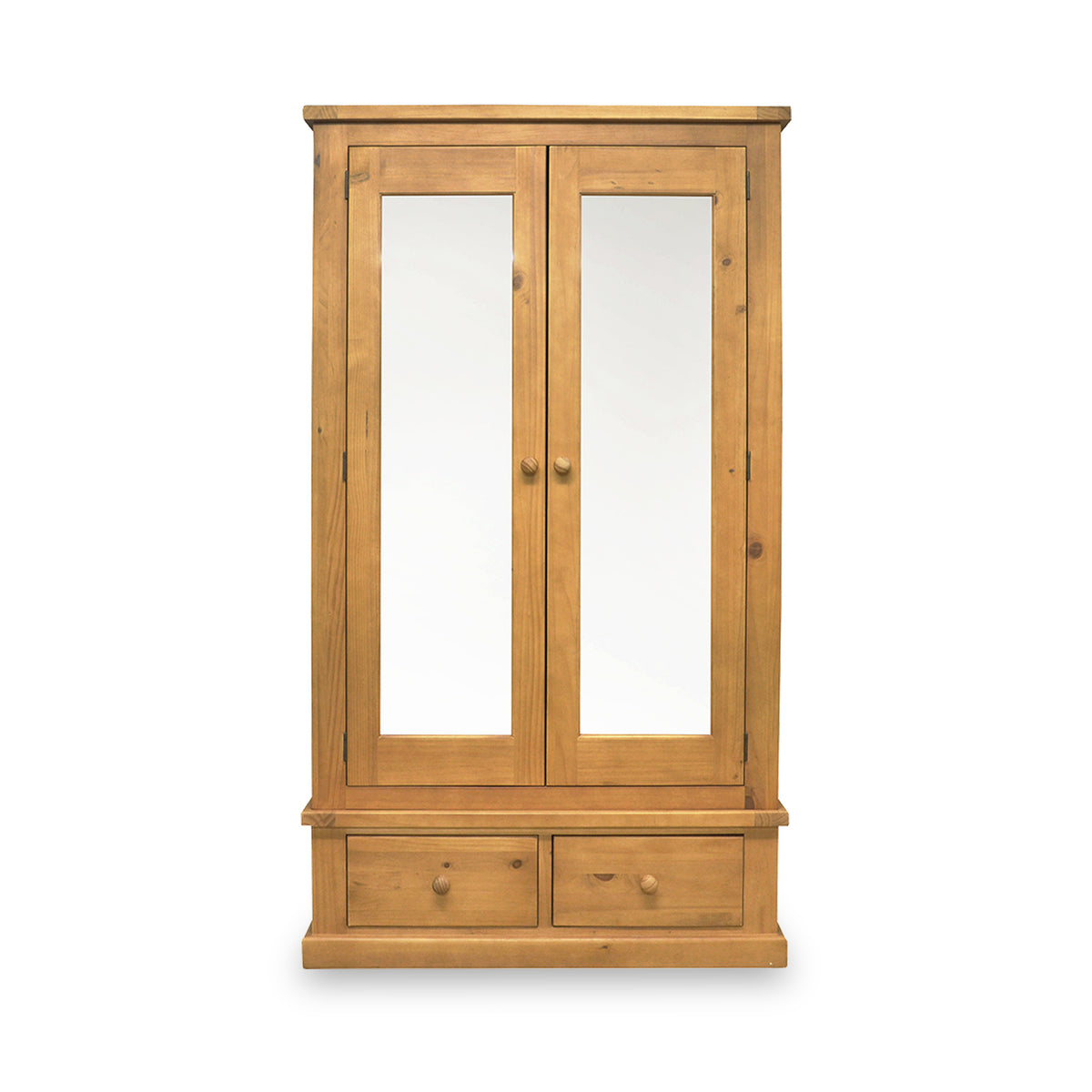 Chiswick Pine Double Wardrobe With Mirror from Roseland Furniture
