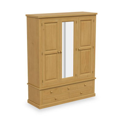 Chiswick Pine Triple Wardrobe with Mirror