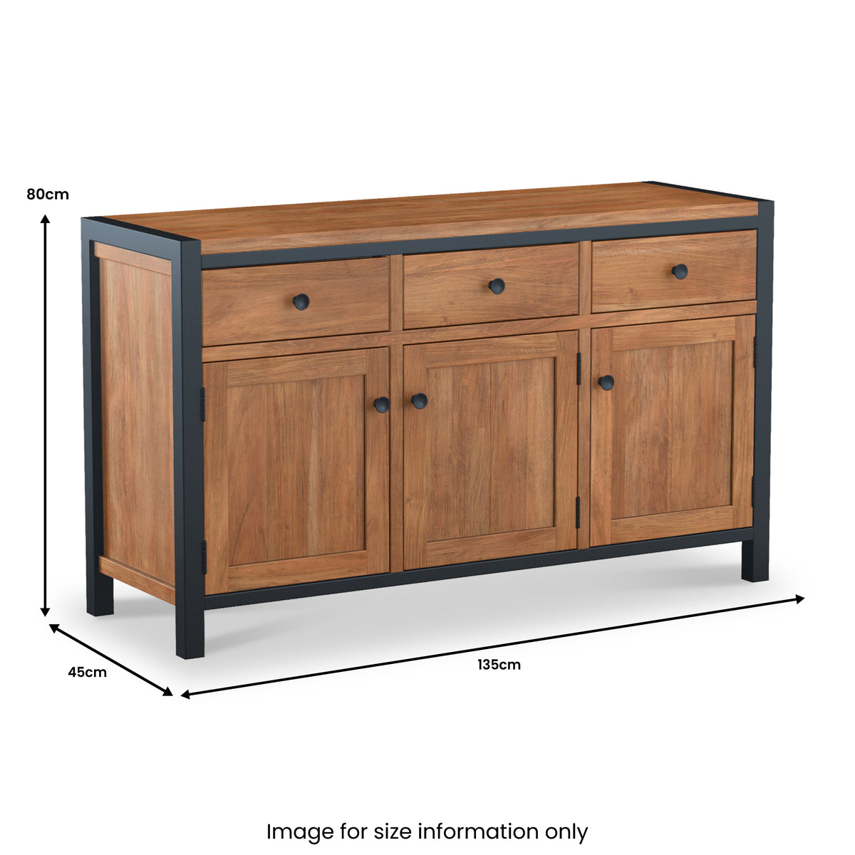 Dunstan Acacia Large Sideboard from Roseland Furniture