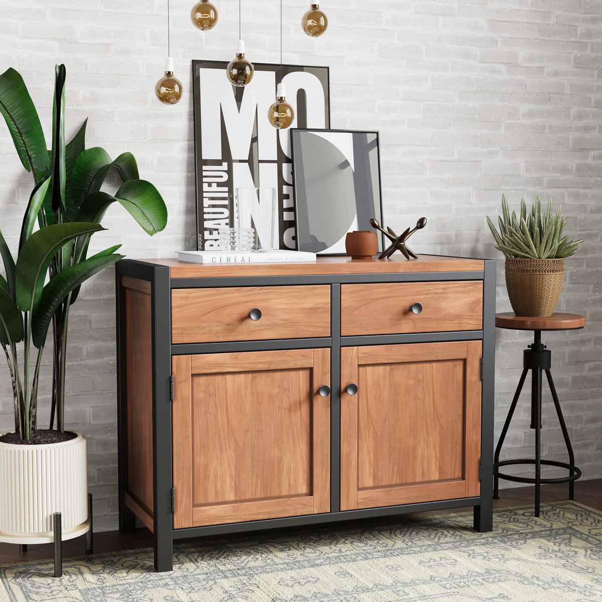 Dunstan Acacia Small Sideboard from Roseland Furniture