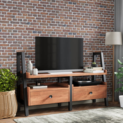 Dunstan Acacia 135cm TV Unit with Drawers