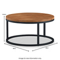 Dunstan Acacia Large Round Coffee Table Large dimensions