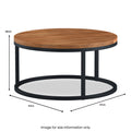 Dunstan Acacia Small Round Coffee Table Large dimensions