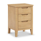 Camdale Oak 3 Drawer Bedside from Roseland Furniture
