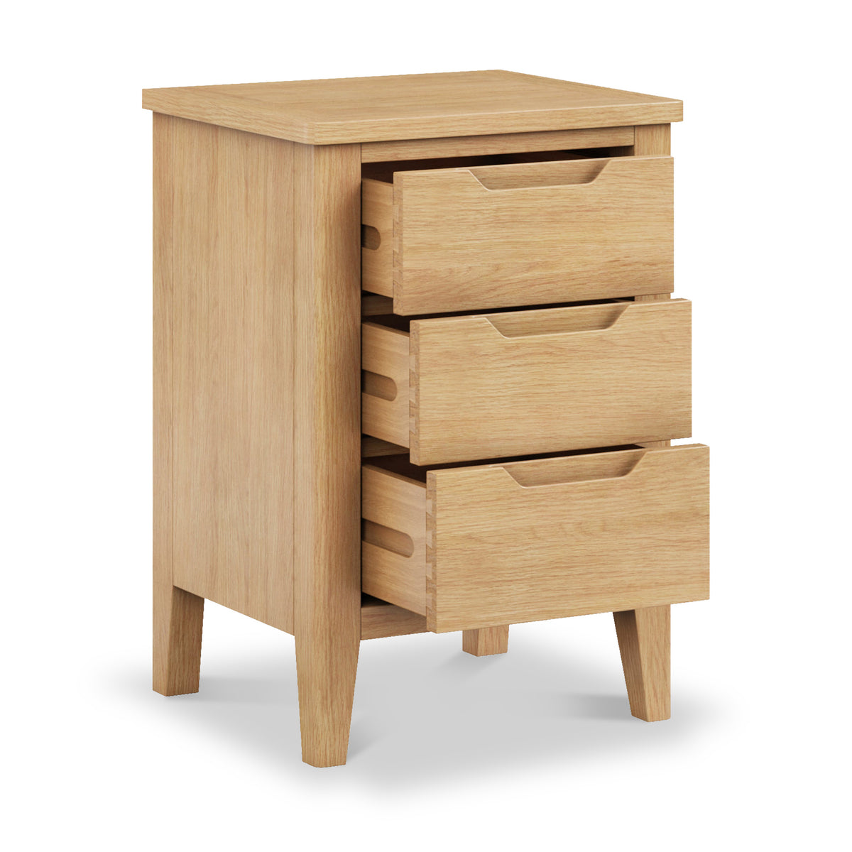 Camdale Oak 3 Drawer Bedside from Roseland Furniture