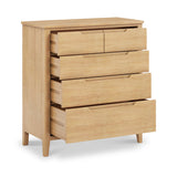 Camdale Oak 2 Over 3 Drawer Chest from Roseland Furniture