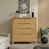 Camdale Oak 2 Over 3 Drawer Chest from Roseland Furniture