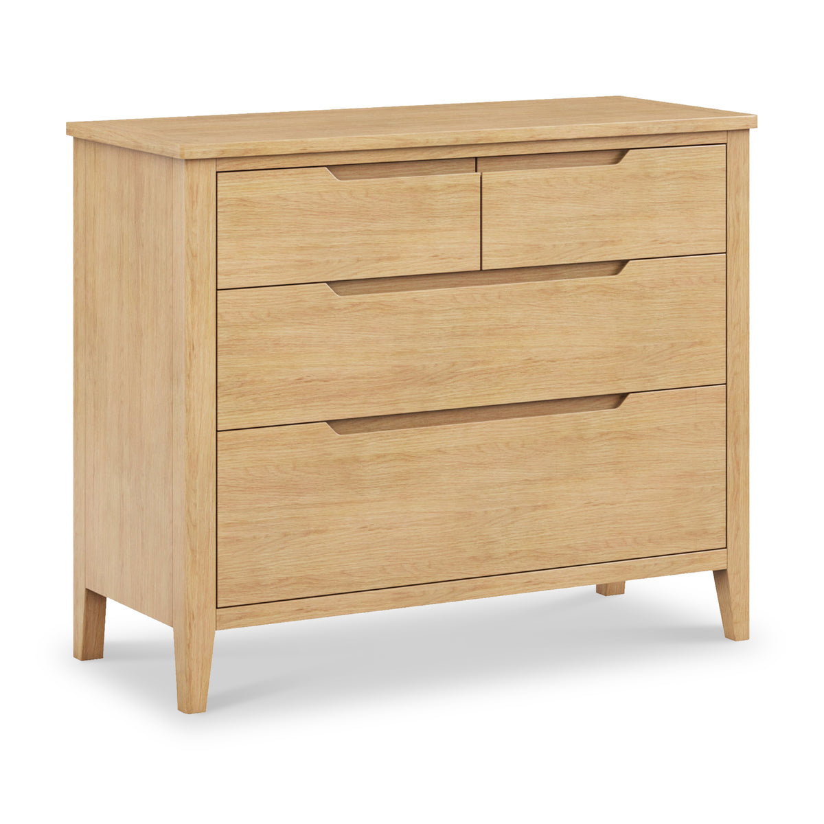 Camdale Oak 4 Drawer Wide Chest from Roseland Furniture