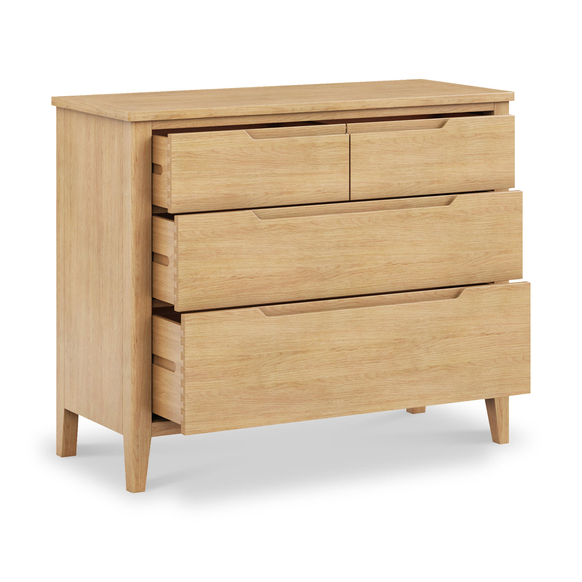 Camdale Oak 4 Drawer Wide Chest from Roseland Furniture