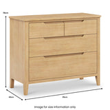 Camdale Oak 4 Drawer Wide Chest from Roseland Furniture