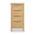 Camdale Oak 4 Drawer Tall Boy Chest from Roseland Furniture