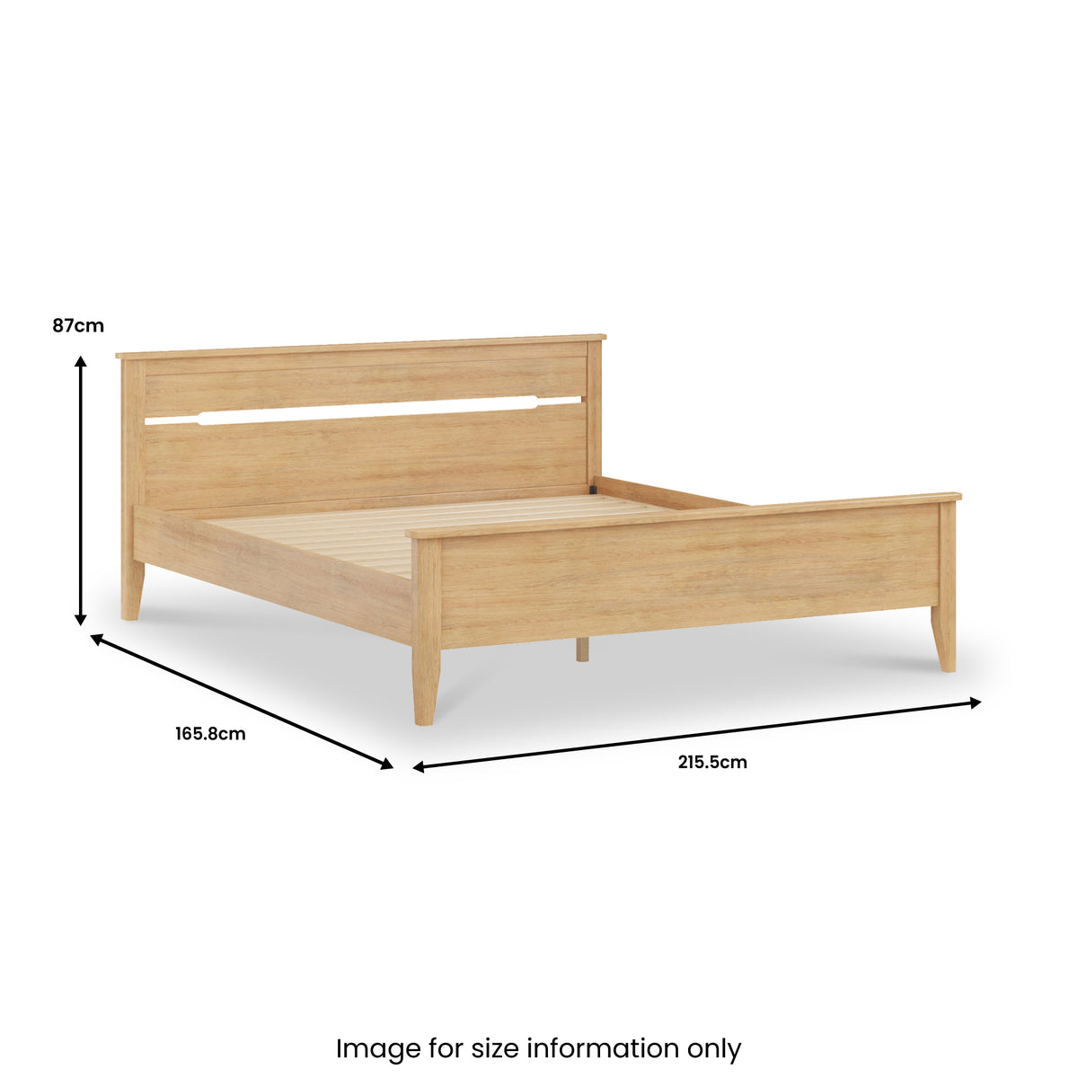 Camdale Oak Bed Frame King from Roseland Furniture