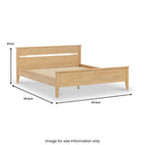 Camdale Oak Bed Frame King from Roseland Furniture
