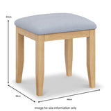 Camdale Oak Dressing Table Stool from Roseland Furniture