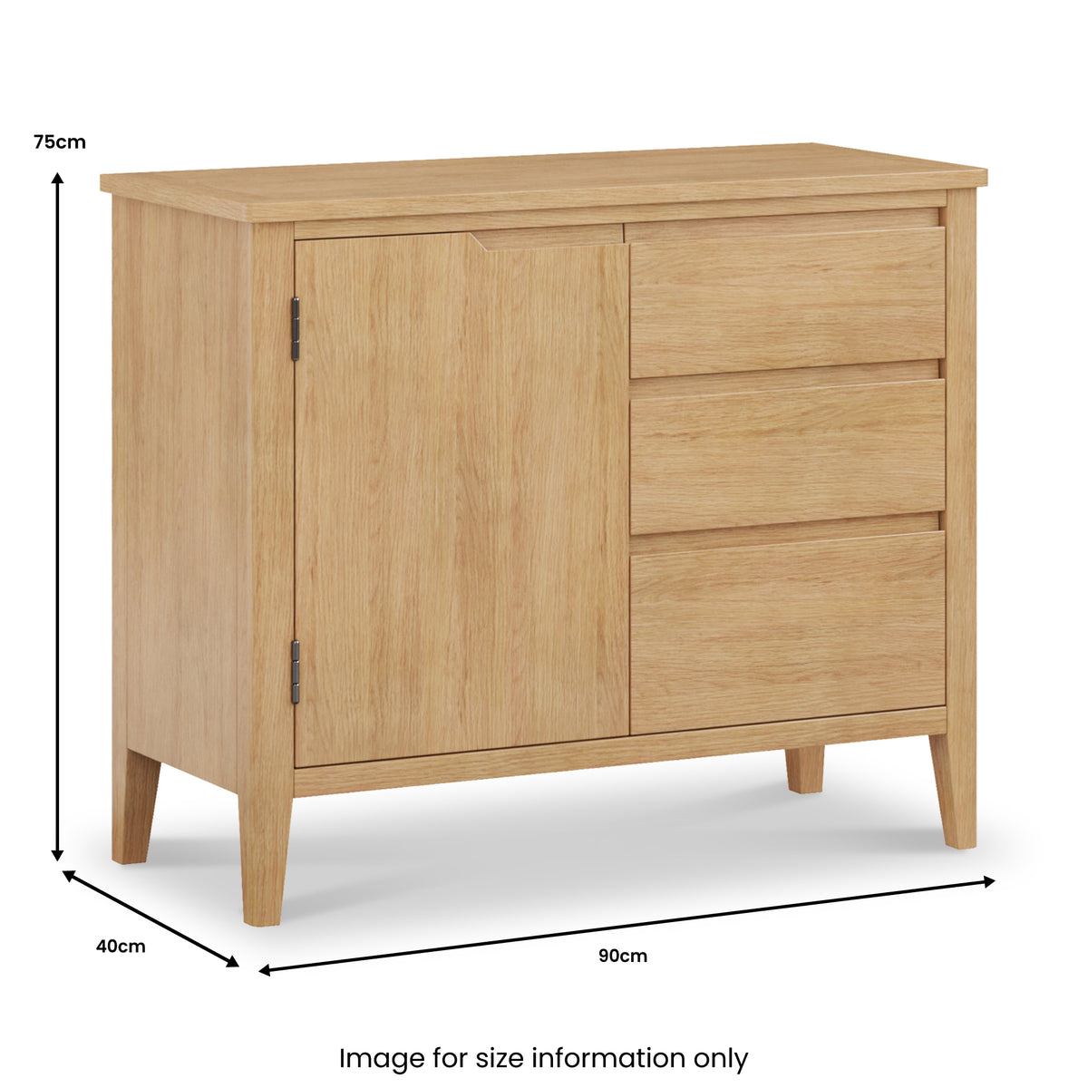 Durham Oak Small Sideboard from Roseland Furniture