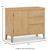 Durham Oak Small Sideboard from Roseland Furniture