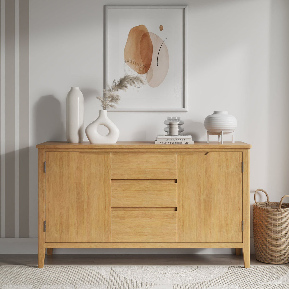 Durham Oak Large Sideboard from Roseland Furniture