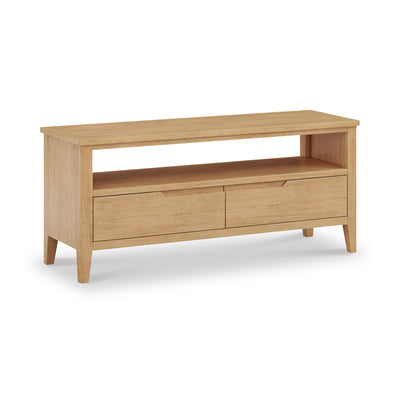 Durham Oak Wide 115cm TV Unit