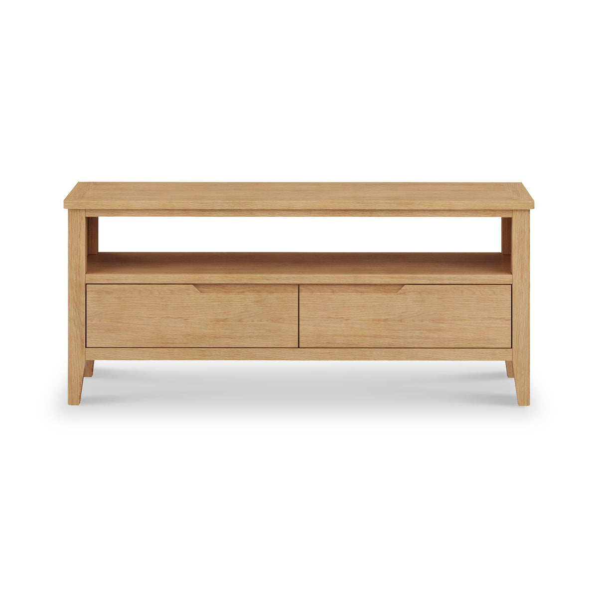 Durham Oak Wide 115cm TV Unit from Roseland Furniture