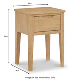 Durham Oak Side Table from Roseland Furniture