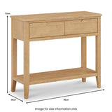 Durham Oak Console Table from Roseland Furniture
