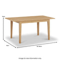 Durham Oak 140 180cm Ext Dining Table from Roseland Furniture