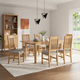 Durham Oak 140 180cm Ext Dining Table from Roseland Furniture