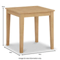 Durham Oak Square Dining Table from Roseland Furniture