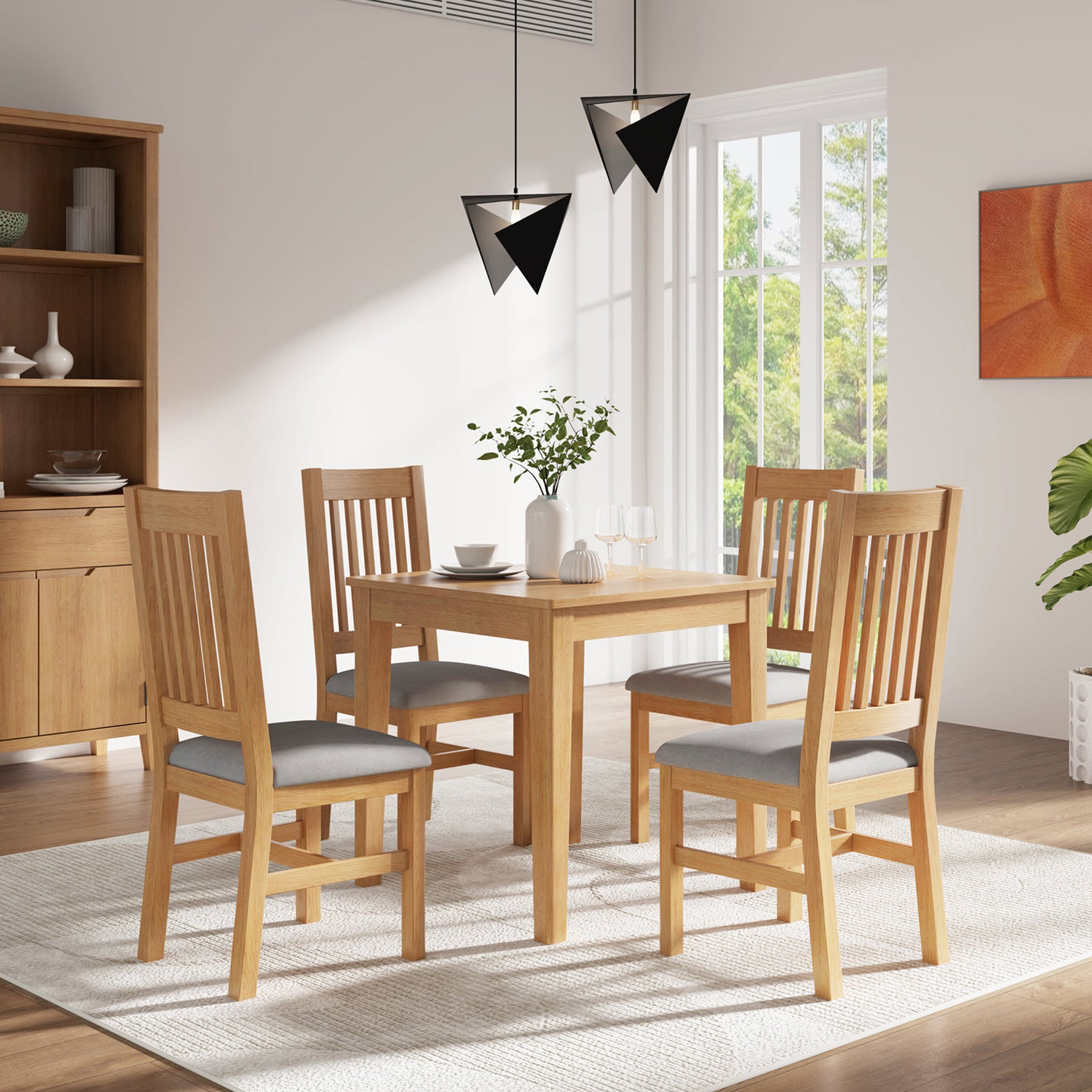 Durham Oak Square Dining Table from Roseland Furniture
