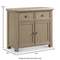 Taunton Smoked Oak Mini Sideboard 80cm from Roseland Furniture