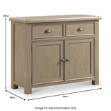 Taunton Smoked Oak Small Sideboard 90cm from Roseland Furniture