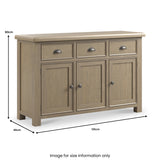 Taunton Smoked Oak Large Sideboard from Roseland Furniture
