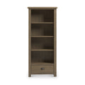 Taunton Smoked Oak Large Display Bookcase from Roseland Furniture