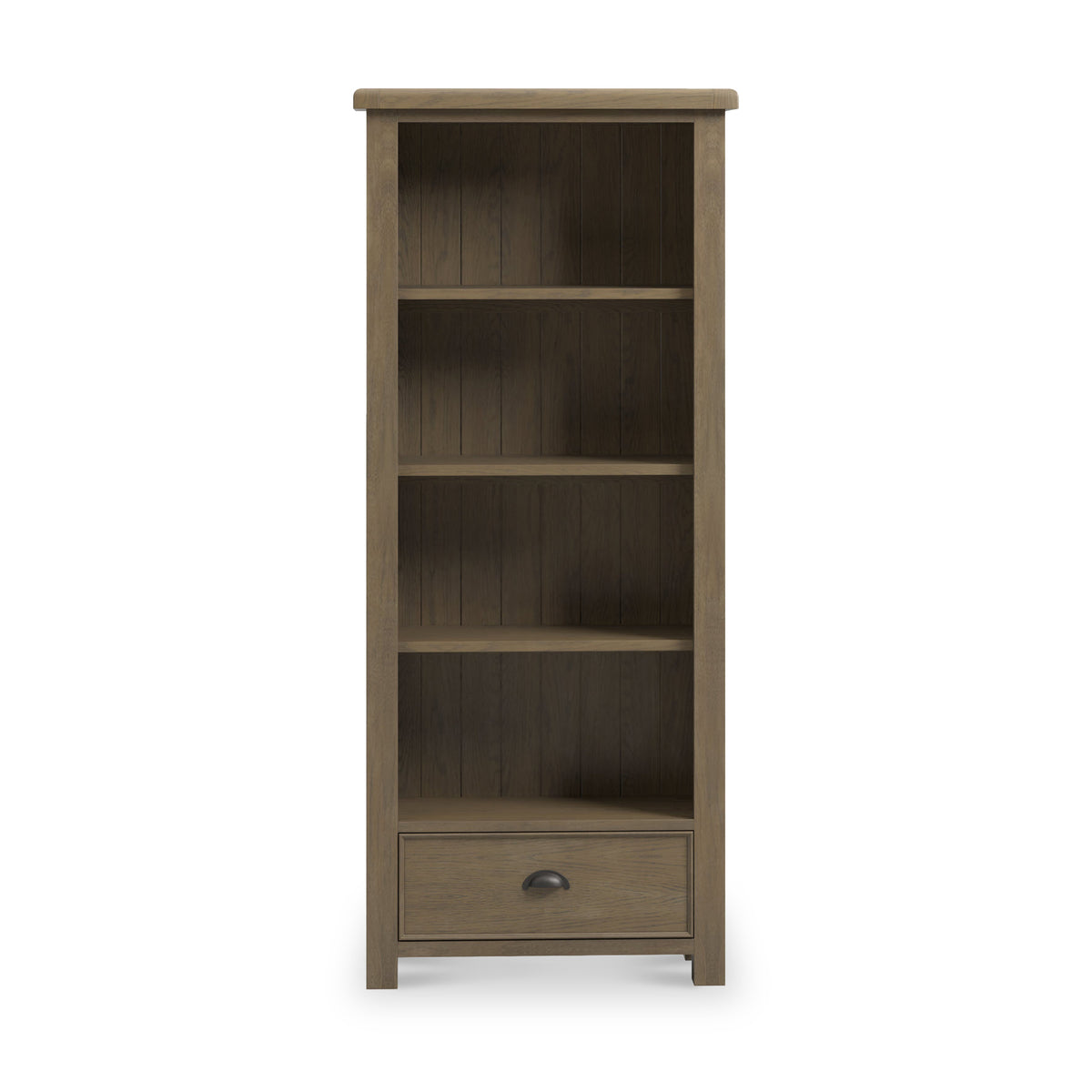 Taunton Smoked Oak Large Display Bookcase from Roseland Furniture