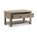Taunton Smoked Oak Coffee Table w Drawer from Roseland Furniture