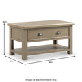 Taunton Smoked Oak Coffee Table w Drawer from Roseland Furniture
