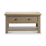 Taunton Smoked Oak Coffee Table w Drawer from Roseland Furniture