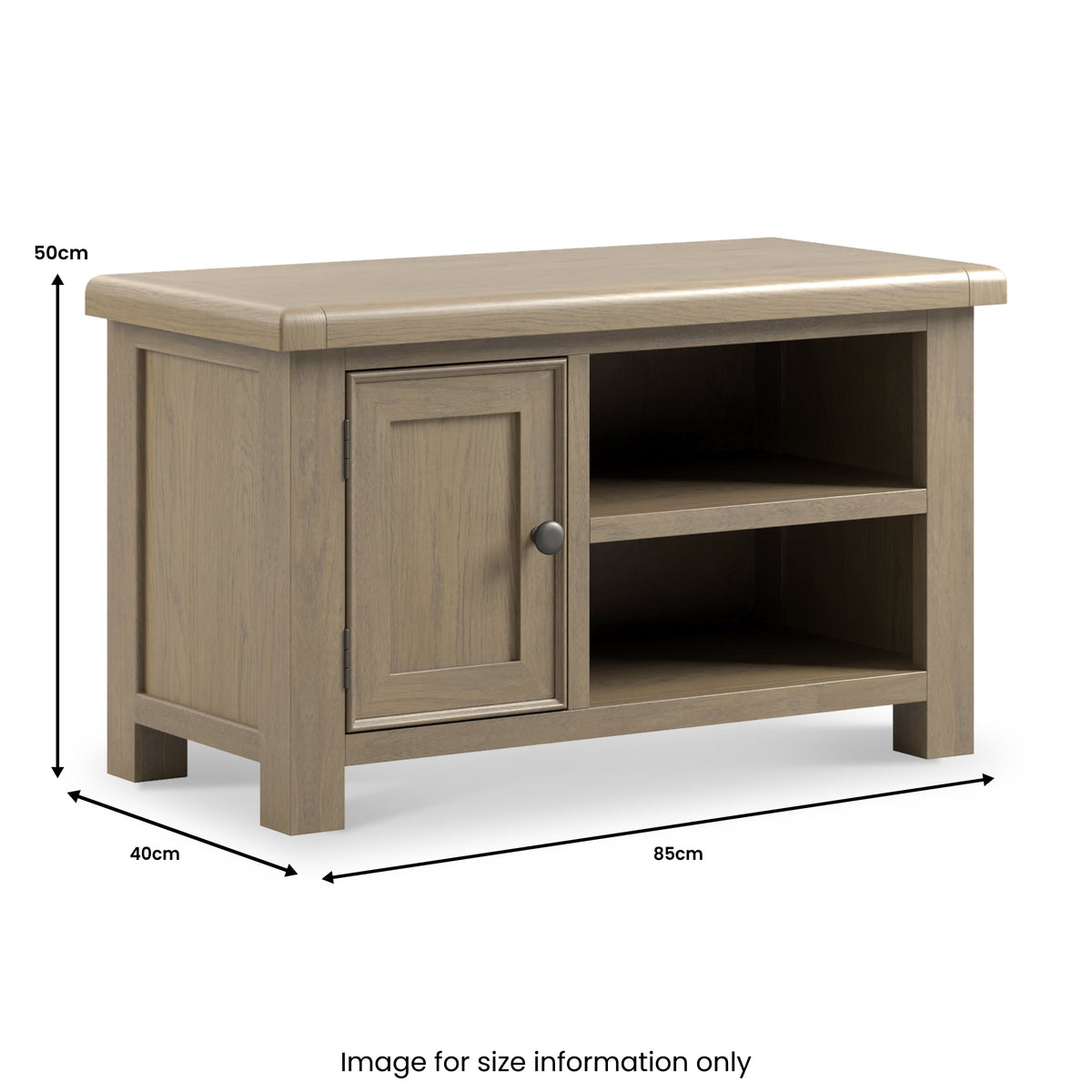 Taunton Smoked Oak 85cm TV unit from Roseland Furniture