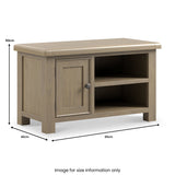 Taunton Smoked Oak 85cm TV unit from Roseland Furniture