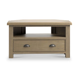 Taunton Smoked Oak 90cm Corner TV Unit from Roseland Furniture