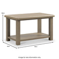 Taunton Smoked Oak Coffee Table With Shelf from Roseland Furniture